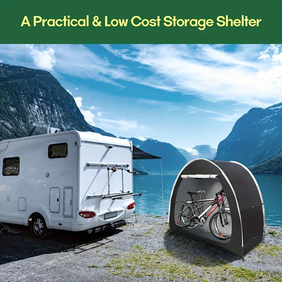 Bike Storage Tent Shed, Outdoor Waterproof Bicycle Covers Shelter with Window for 2/3 Bikes,Oversized Outside Portable Sheds for Lawn Mower,Garden Tools