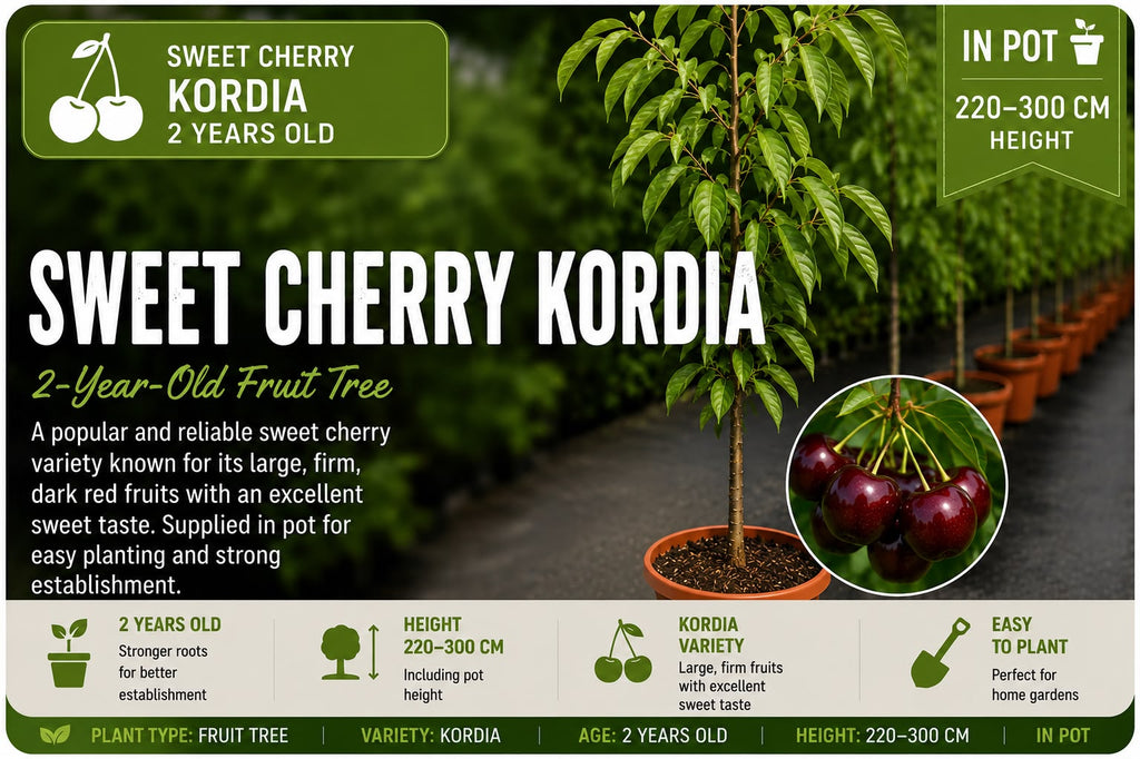 Sweet Cherry “Kordia” in Pot —  220-300 cm