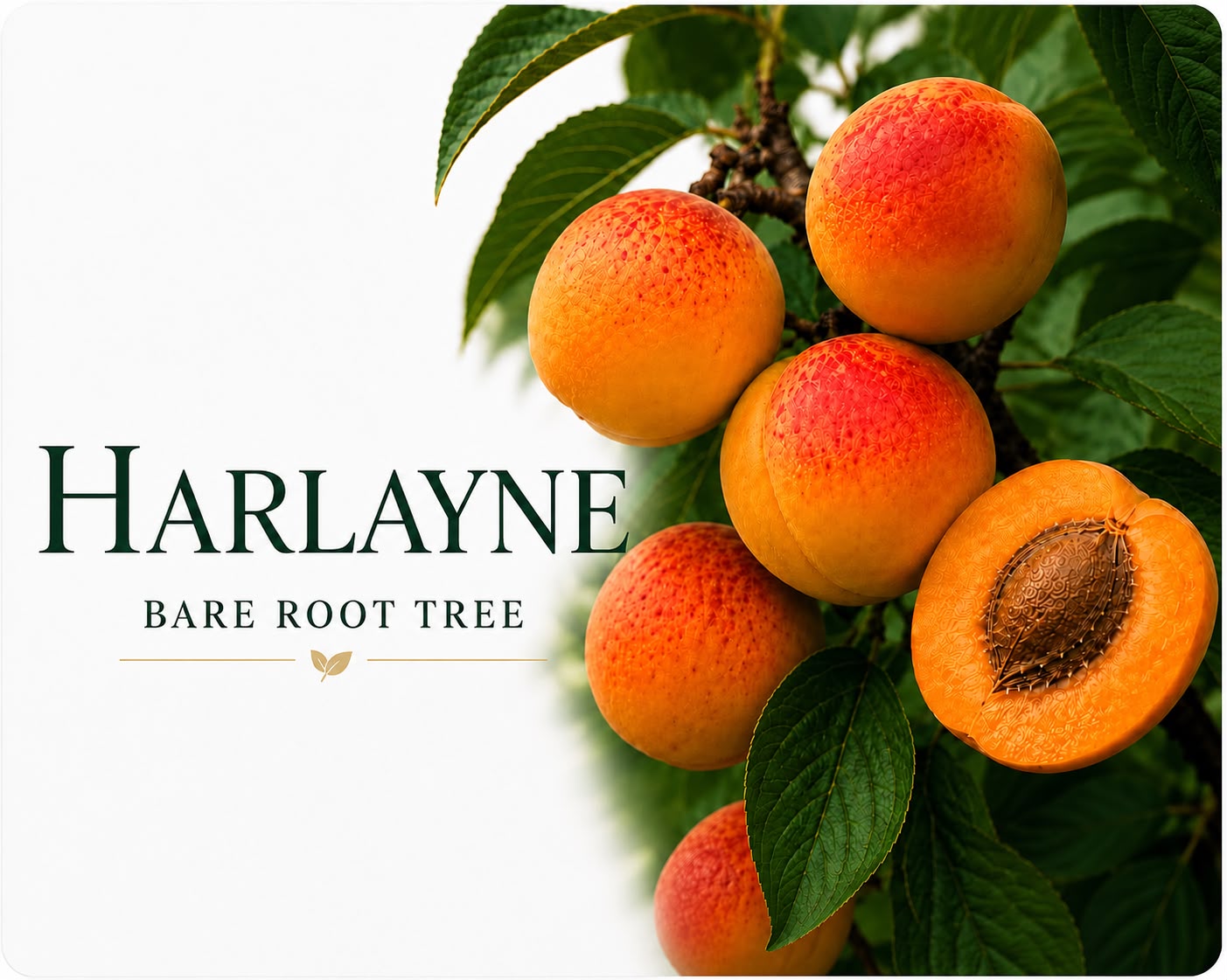 Apricot Tree “Harlayne” — Bare Root  160-180cm Pre-order  October-November  Delivery 2026