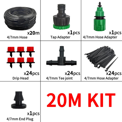 Micro Drip Irrigation System Portable 20M Automatic Watering with