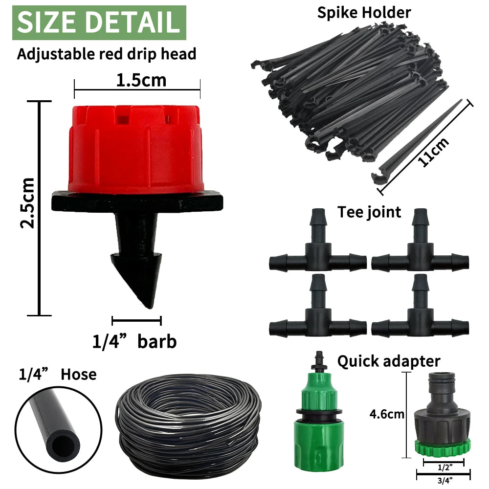 Micro Drip Irrigation System Portable 20M Automatic Watering with