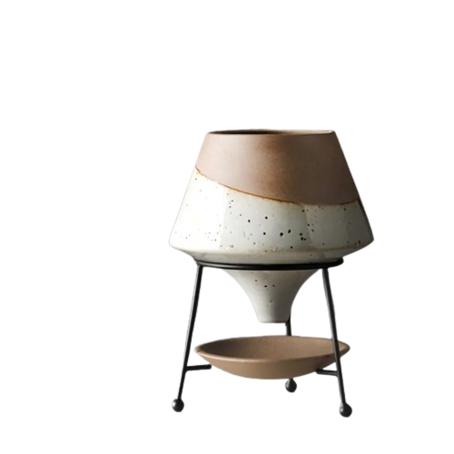 Ceramic Elegance: Two-Color Flower Pots