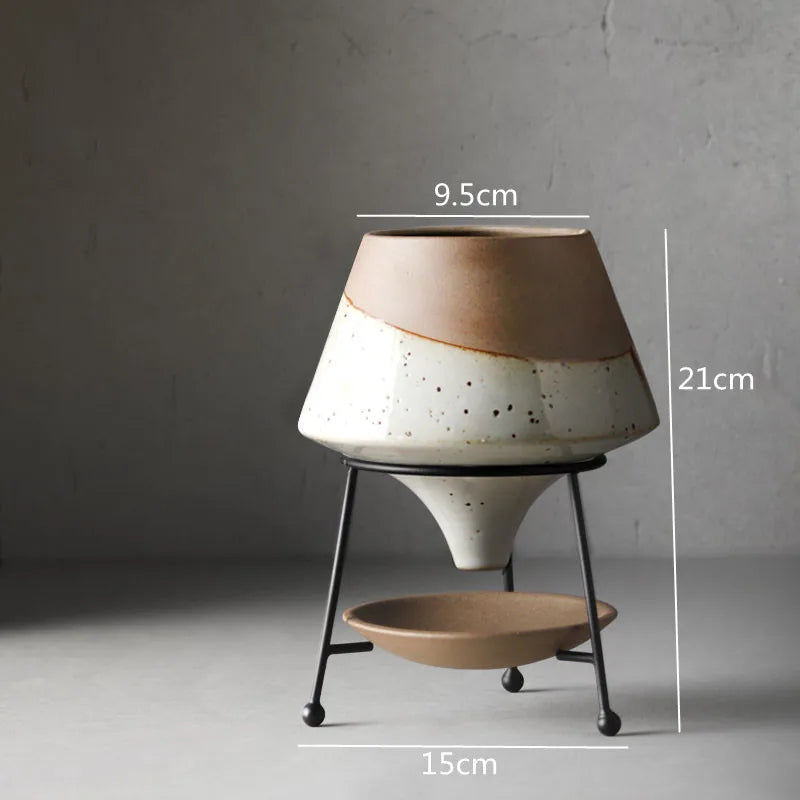 Ceramic Elegance: Two-Color Flower Pots