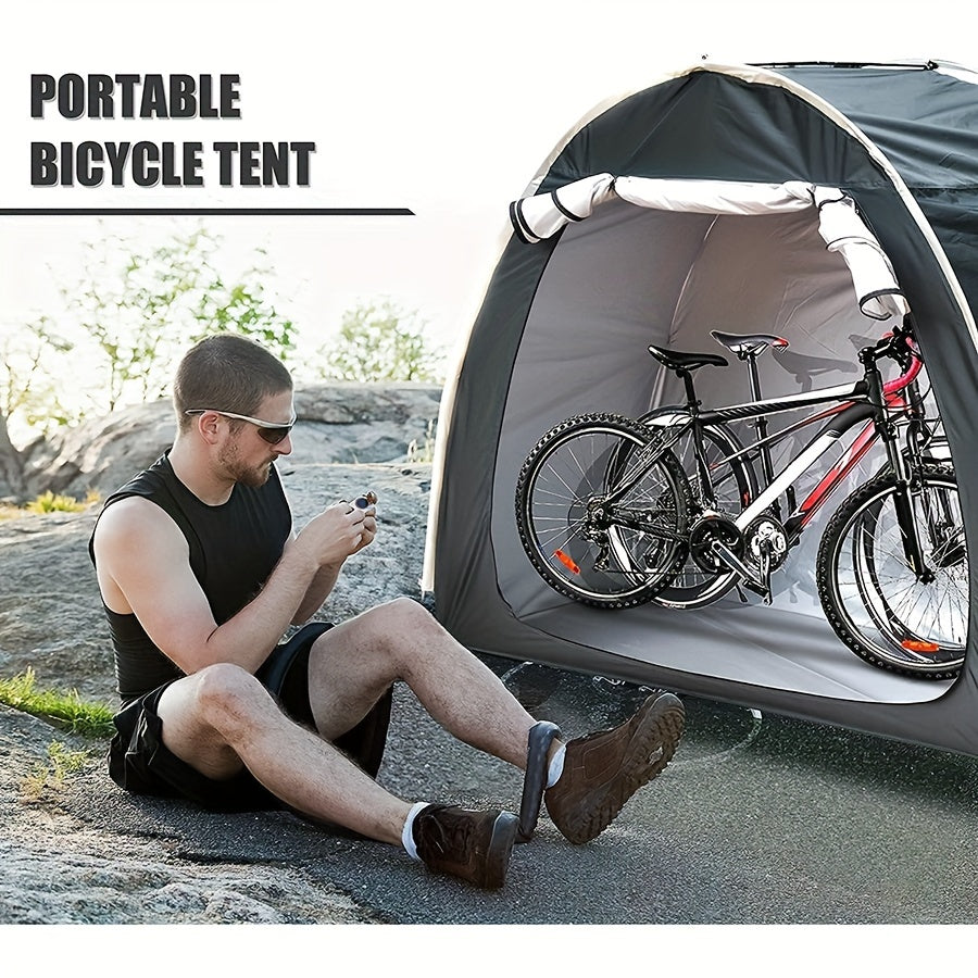 Bike Storage Tent Shed, Outdoor Waterproof Bicycle Covers Shelter with Window for 2/3 Bikes,Oversized Outside Portable Sheds for Lawn Mower,Garden Tools