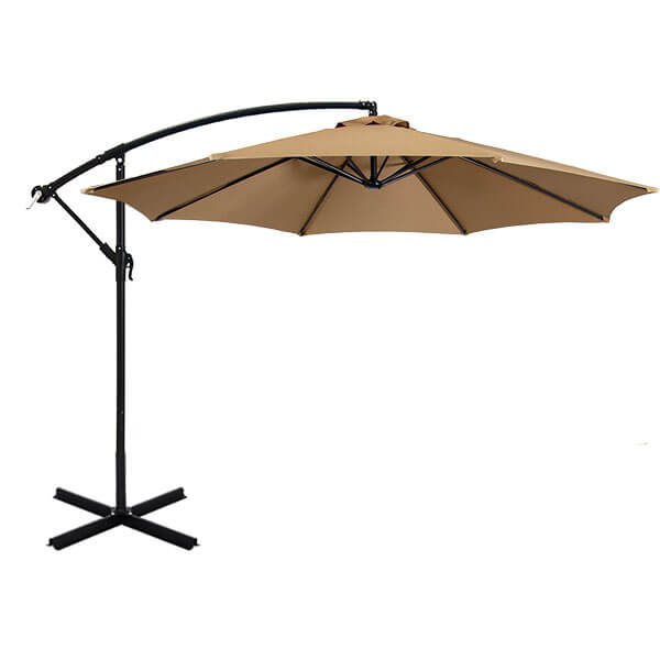 2.7 m Cantilever Garden Parasol Umbrella – Khaki – Available in Multiple Colours