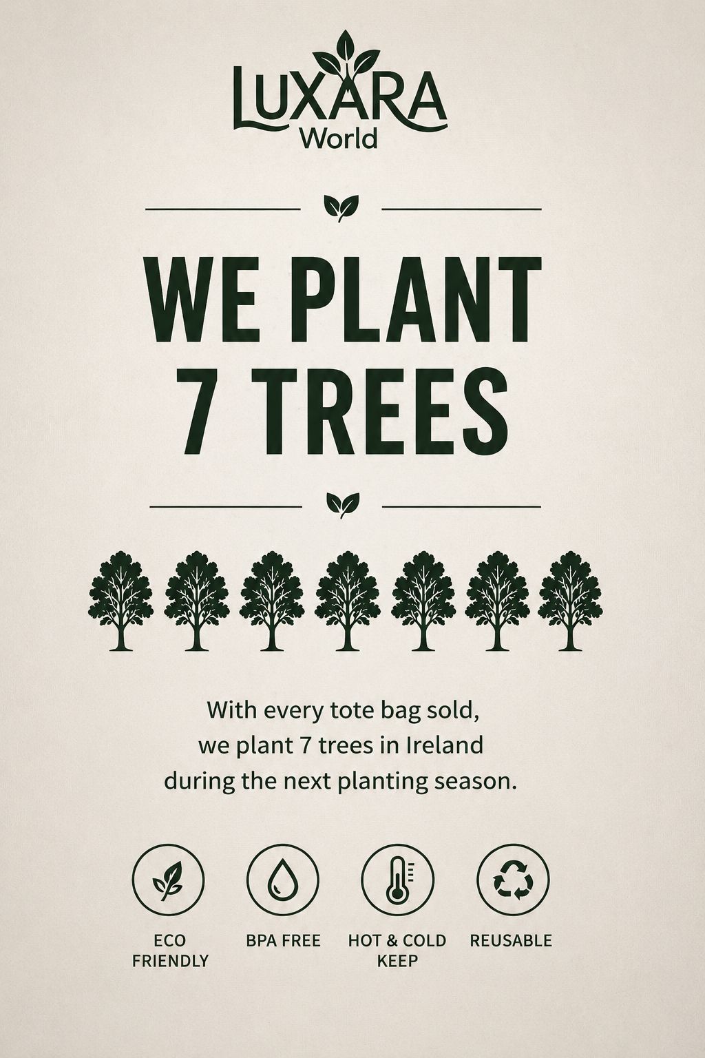 Eco-friendly merchandise from the Rooted for Generations collection